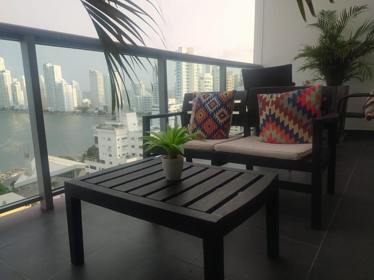 Lujoso Apartamento En Bocagrande Cartagena Bagian luar foto